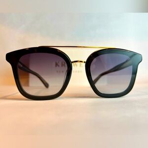 KREWE Sunglasses - COLISEUM NYLON  - Black + Black and Crystal 24K